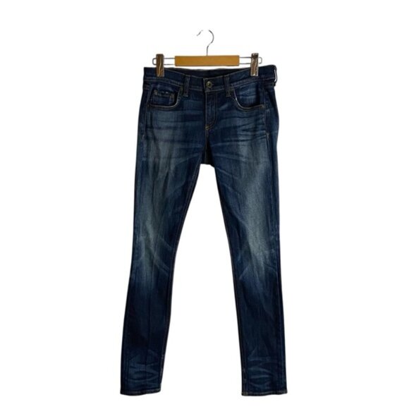 Rag & Bone Women's Dre Mid Rise Skinny Denim Jeans in Watts - Picture 1 of 11
